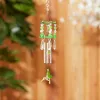 Eco-Friendly Hummingbird Wind Chime - Vibrant Green Garden Decor