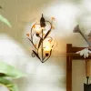 Amber Lilies Candle Wall Sconce - Elegant Home Decor Accent