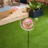 PINK FLAMINGO GARDEN WINDMILL STAKE